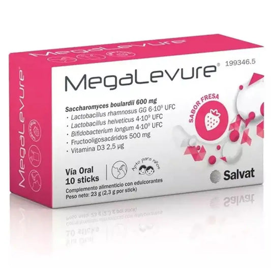 Salvat Megalevure Fragola , 10 bastoncini