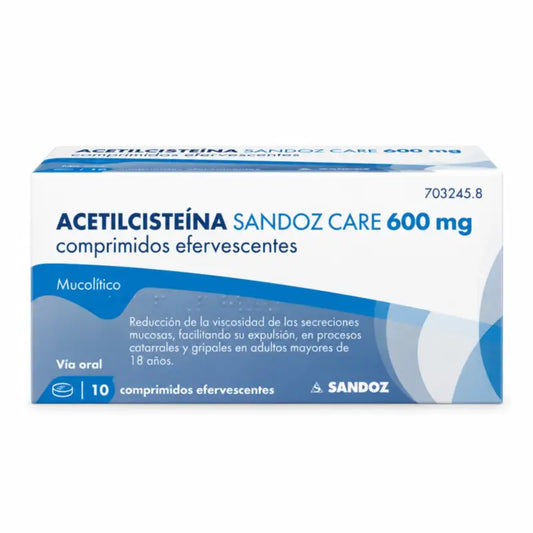 Acetilcisteina Sandoz Care Mucolitico 600 mg 10 compresse effervescenti