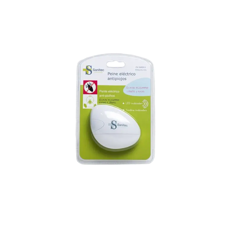 Pettine elettrico antipidocchi Sanitec, 1 pezzo