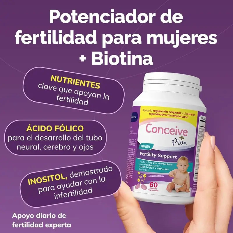 Sasmar Conceive Plus Supporto alla fertilità femminile, 60 Capsule