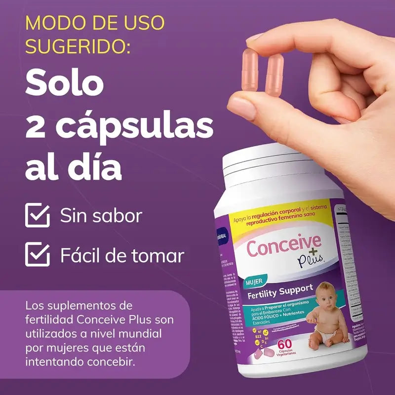 Sasmar Conceive Plus Supporto alla fertilità femminile, 60 Capsule