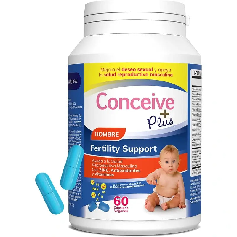Sasmar Conceive Plus Supporto per la fertilità maschile, 60 Capsule