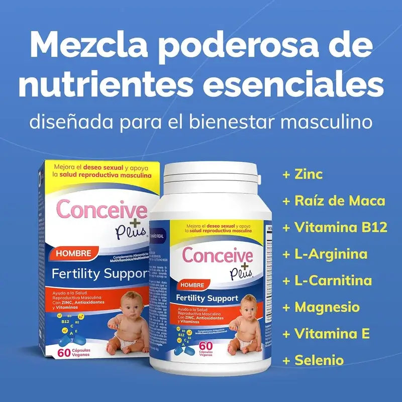 Sasmar Conceive Plus Supporto per la fertilità maschile, 60 Capsule