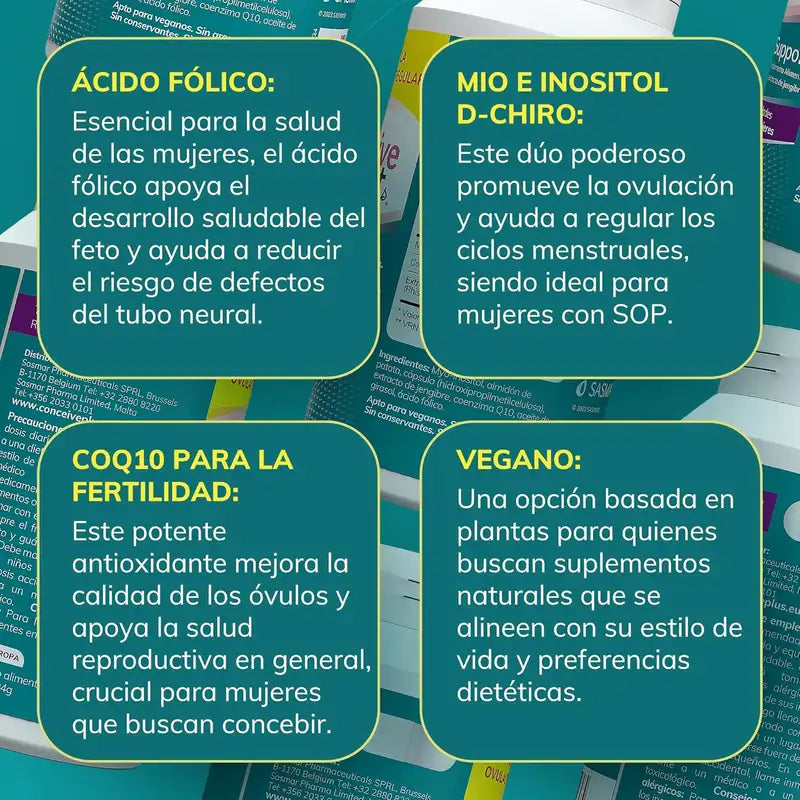 Sasmar Conceive Plus Ovulazione femminile, 120 capsule