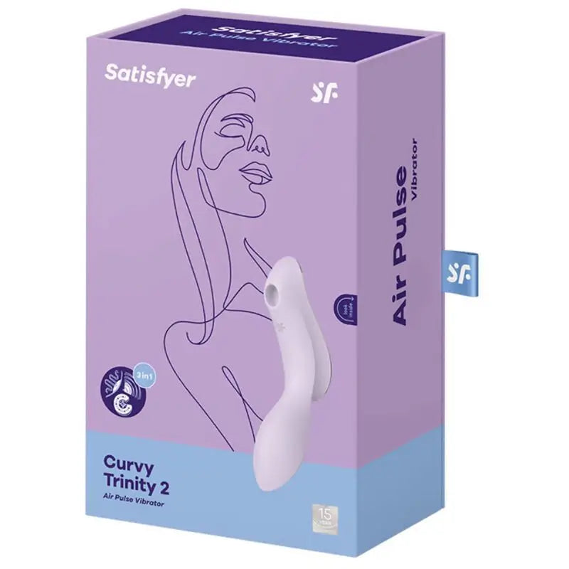 Stimolatore e vibratore Satisfyer Air Pulse Curvy Trinity 2 - Viola