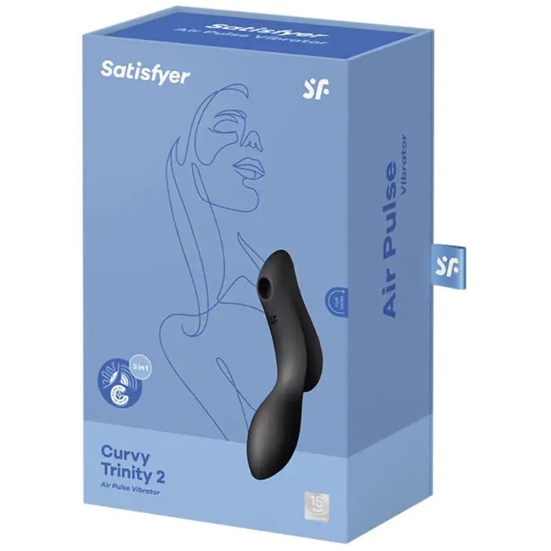 Stimolatore e vibratore Satisfyer Air Pulse Curvy Trinity 2 - Nero