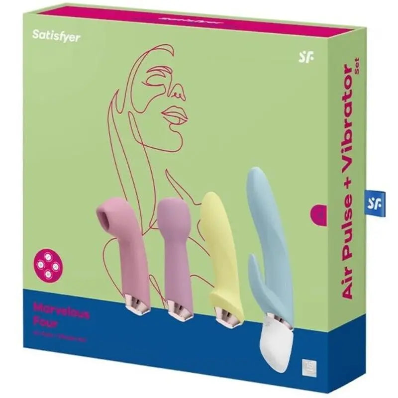 Satisfyer Air Pulse Marvelous Four - Set vibratore e aspirazione