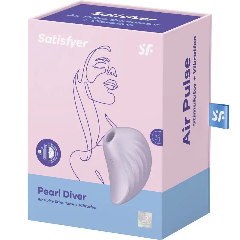 Stimolatore e vibratore subacqueo Satisfyer Air Pulse Pearl - Viola