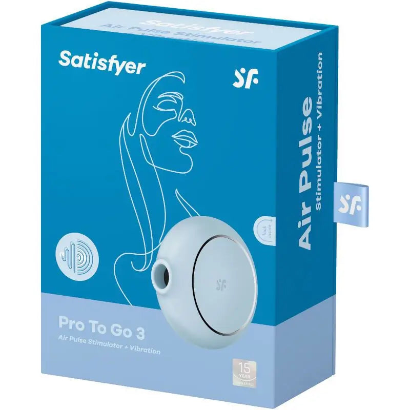 Stimolatore e vibratore doppio Satisfyer Air Pulse Pro To Go 3 - Blu