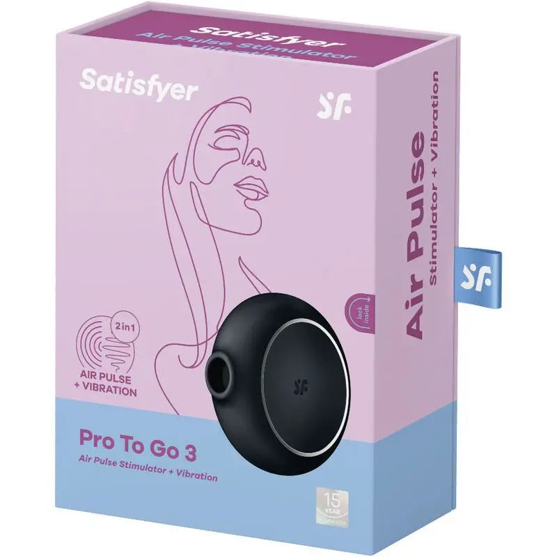 Stimolatore e vibratore doppio Satisfyer Air Pulse Pro To Go 3 - Nero