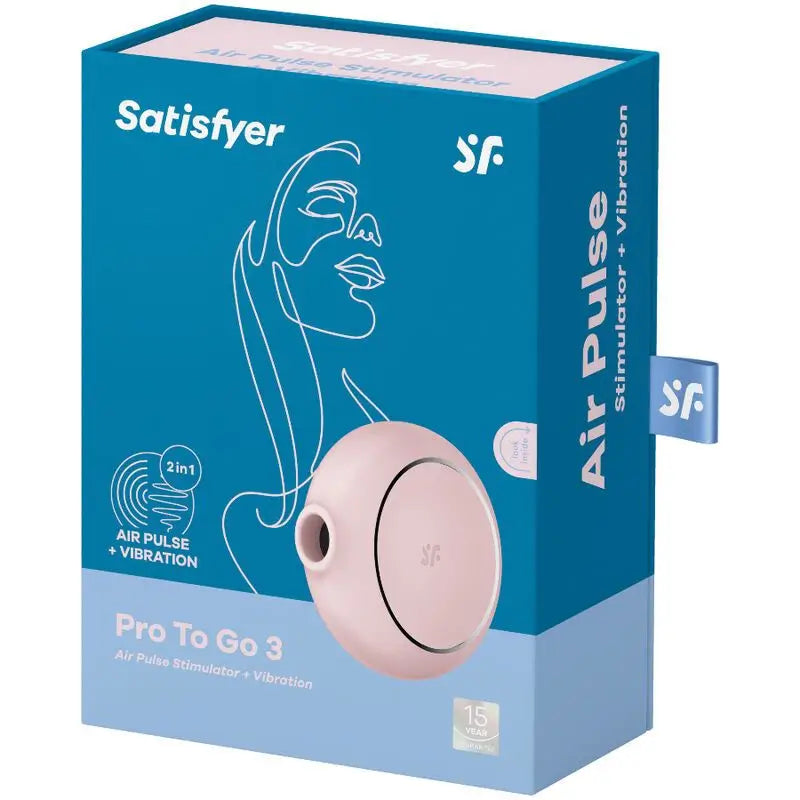 Stimolatore e vibratore doppio Satisfyer Air Pulse Pro To Go 3 - Rosa