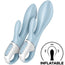 Satisfyer Pompa ad aria Bunny 1 Vibratore coniglio gonfiabile Blu
