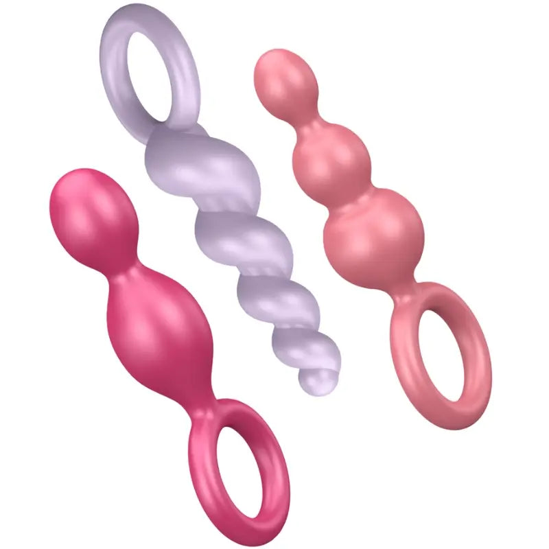 Satisfyer Plugs anali tricolore, 3 pezzi