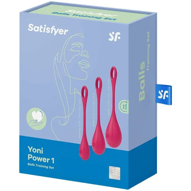 Palline Satisfyer Yoni Power 1 Kit di allenamento rosso