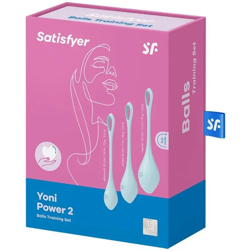 Palline Satisfyer Yoni Power 2 Kit di allenamento Blu