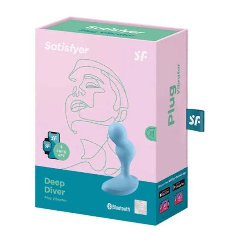 Plug vibrante Satisfyer Connect Deep Diver App - Blu
