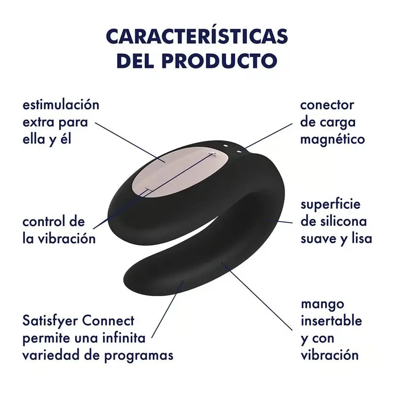 Satisfyer Connect Doppia Gioia con App - Oro Nero