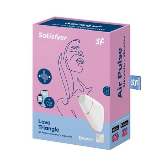 Stimolatore e vibratore a triangolo dell'amore Satisfyer Connect - Bianco