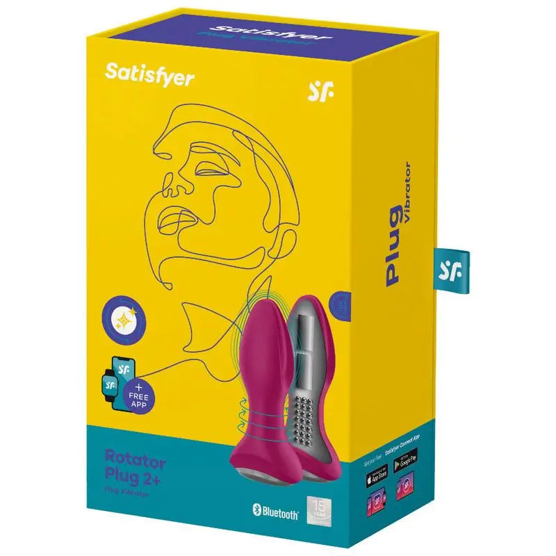 Satisfyer Connect Rotator Plug 2+ App spina vibrante - Rosso