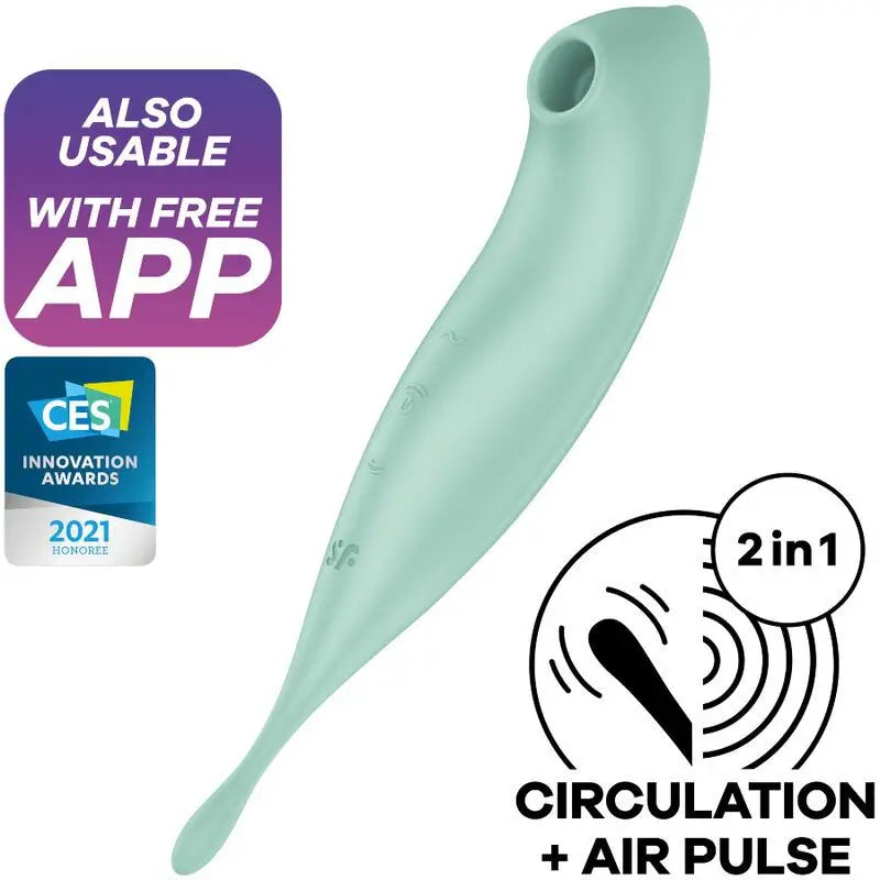 Stimolatore e vibratore App Satisfyer Connect Twirling Pro+ - Verde