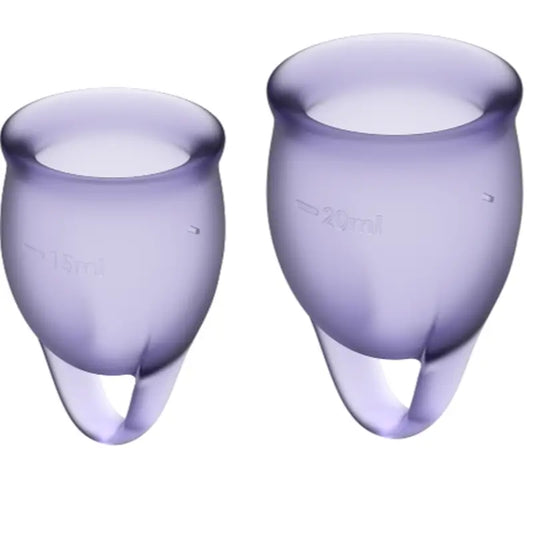 Satisfyer Feel Confident Lilac Kit di coppette mestruali 15 + 20 Ml