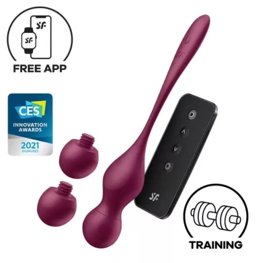 Satisfyer Love Birds Vary Palline Vibranti App Gratuita Vino Rosso