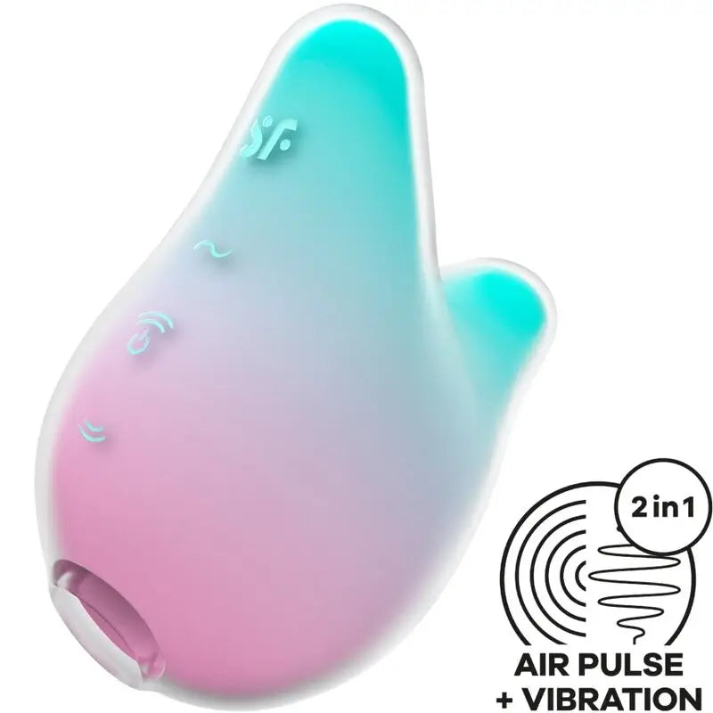 Stimolatore e vibratore Satisfyer Mermaid Vibes menta e rosa