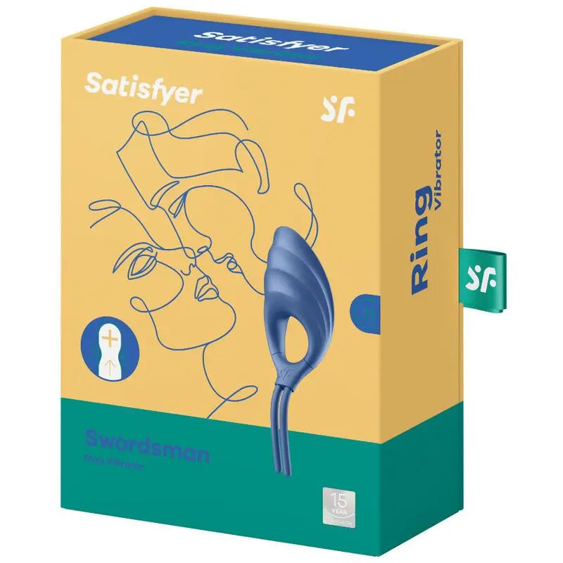 Anello Satisfyer Anello vibrante Swordsman - Blu