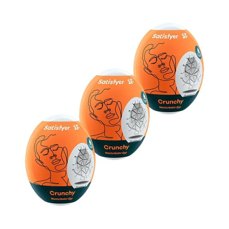 Satisfyer Set 3 Masturbatore Modello Uovo Croccante