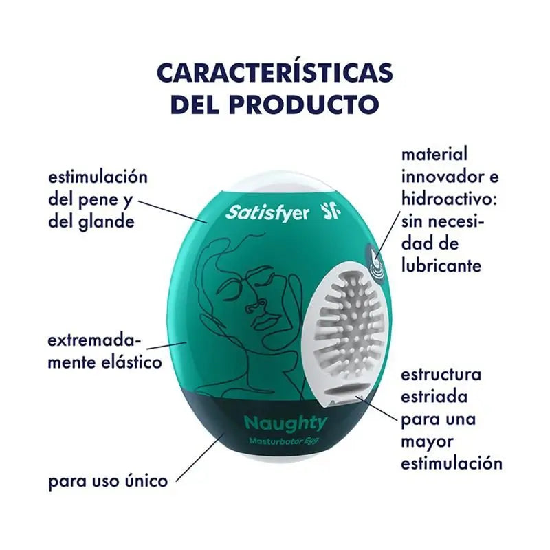 Satisfyer Set 3 Uova Masturbatore Modello Naughty