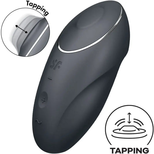 Satisfyer Tap & Climax 1 Vibratore Lay-On Nero