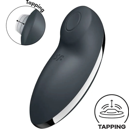 Vibratore e stimolatore Satisfyer Tap & Climax 2 Grigio