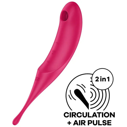 Stimolatore e vibratore Satisfyer Twirling Pro rosso