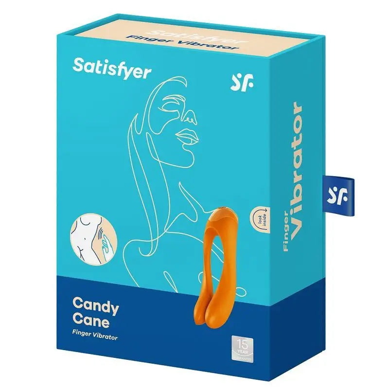 Vibratore Satisfyer Candy Cane Finger Vibrator Arancione