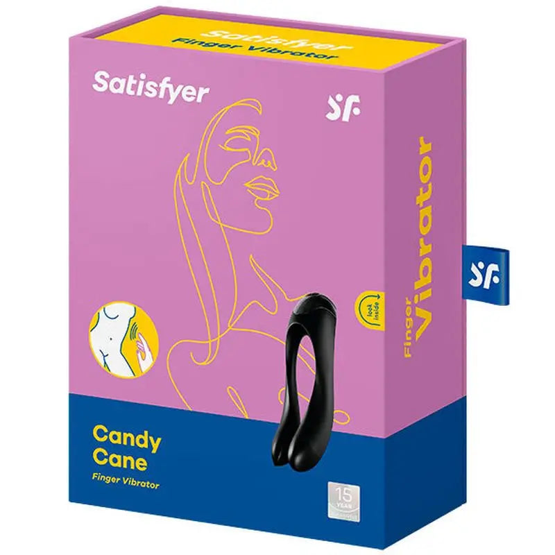 Vibratore Satisfyer Vibratore Candy Cane Vibratore nero Vibratore da dito