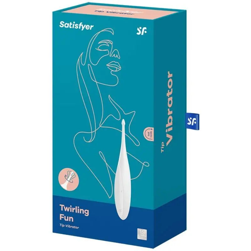 Vibratore Satisfyer Stimolatore clitorideo divertente e rotante - Bianco
