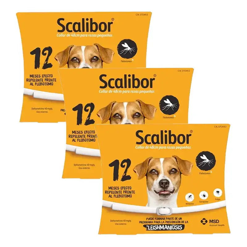 Scalibor Collare antiparassitario per cani 48 cm, confezione da 3 unità