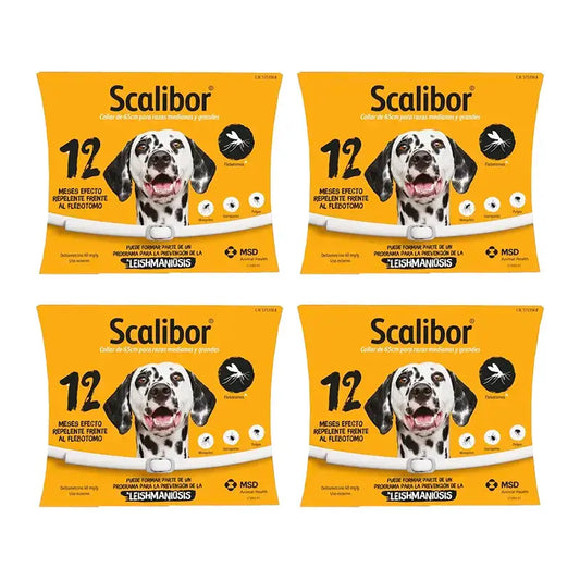 Scalibor Collare antiparassitario per cani 65 cm, Confezione da 4 unità