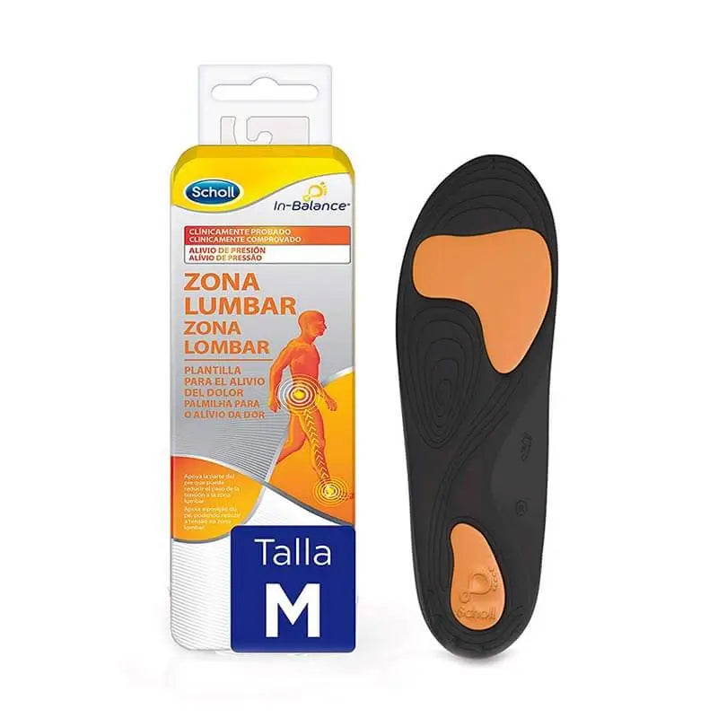 Scholl In-Balance Insoles Lumbar Zone Size M 1 Pair