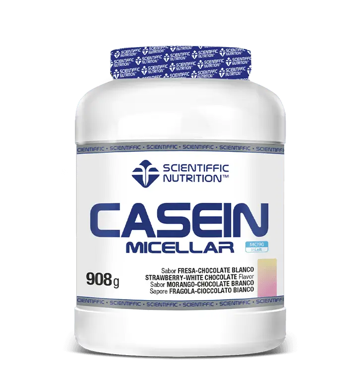 Scientiffic Nutrition Casein Fragola Cioccolato Bianco, 908 g
