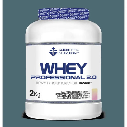 Scientiffic Nutrition Whey Professional 2.0 Fragola e Cioccolato Bianco, 2000 grammi