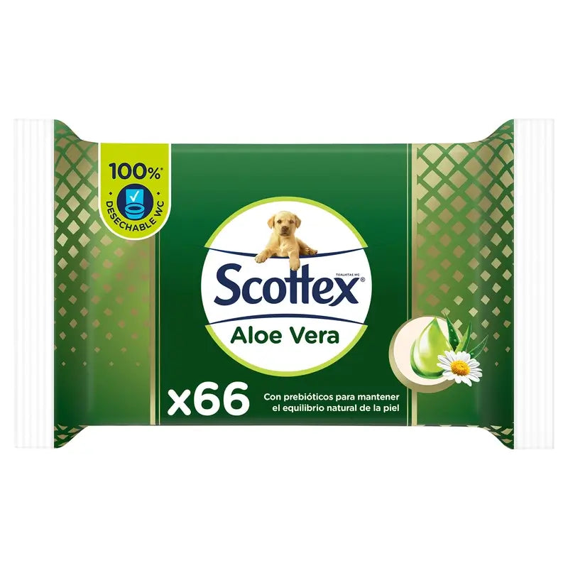 Scottex Aloe Vera Carta igienica umida , 66 unità