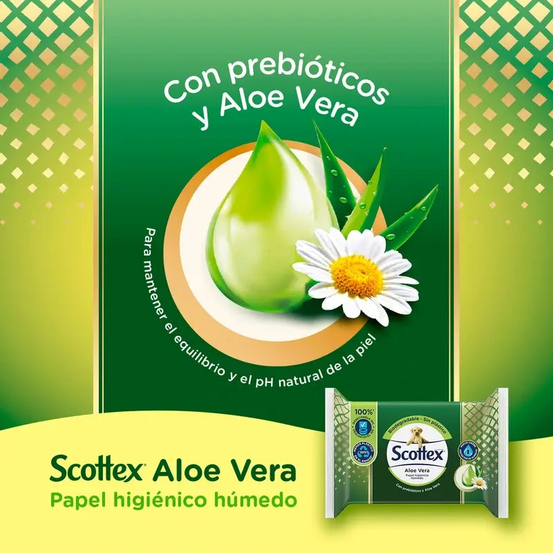 Scottex Aloe Vera Carta igienica umida , 66 unità