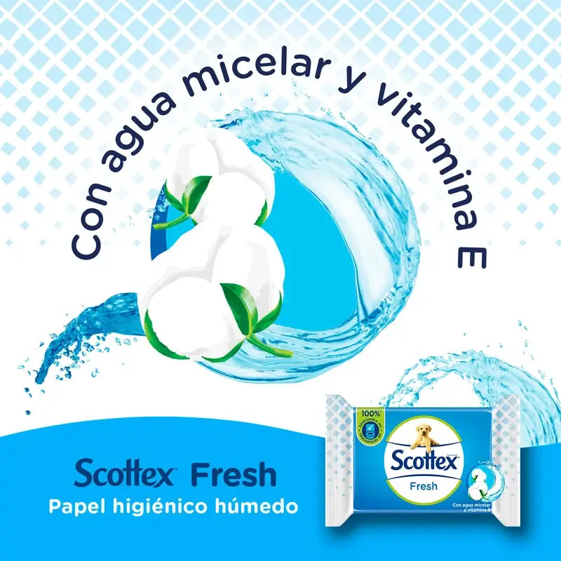 Scottex Fresh Wet Toilet Tissue , 74 unità