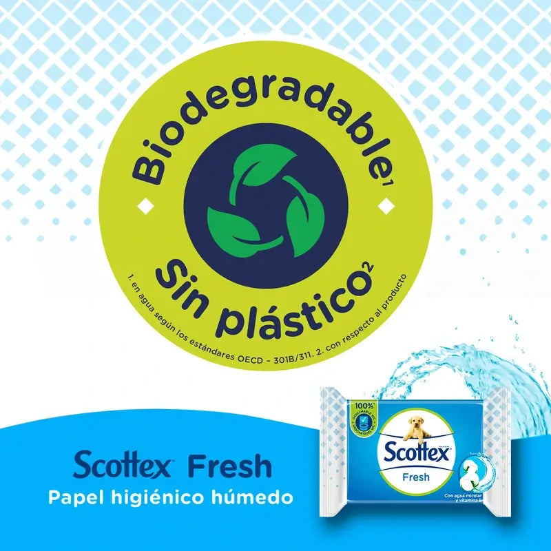Scottex Fresh Wet Toilet Tissue , 74 unità
