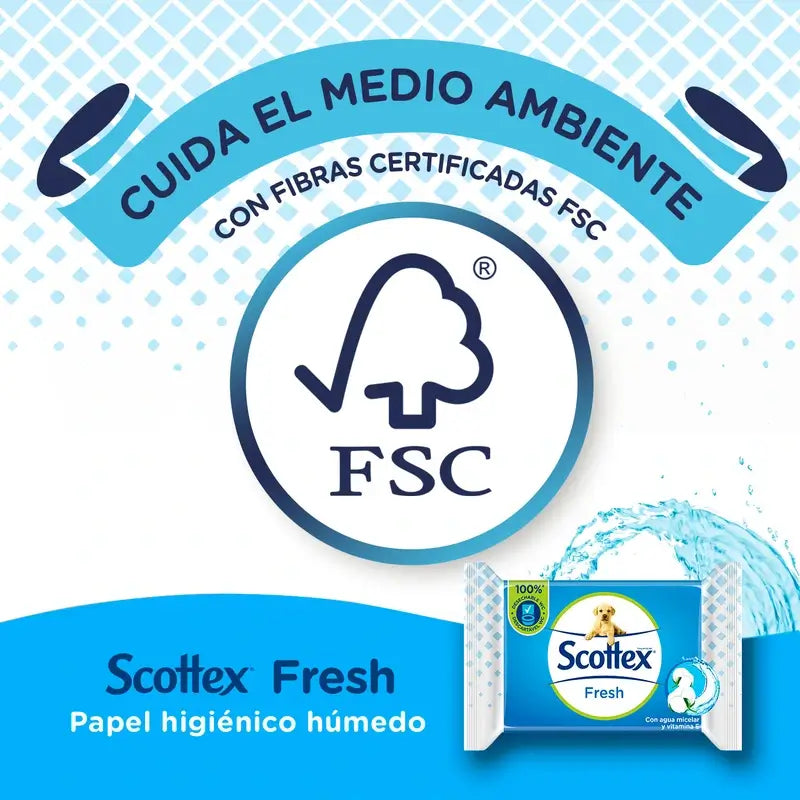 Scottex Fresh Wet Toilet Tissue , 74 unità