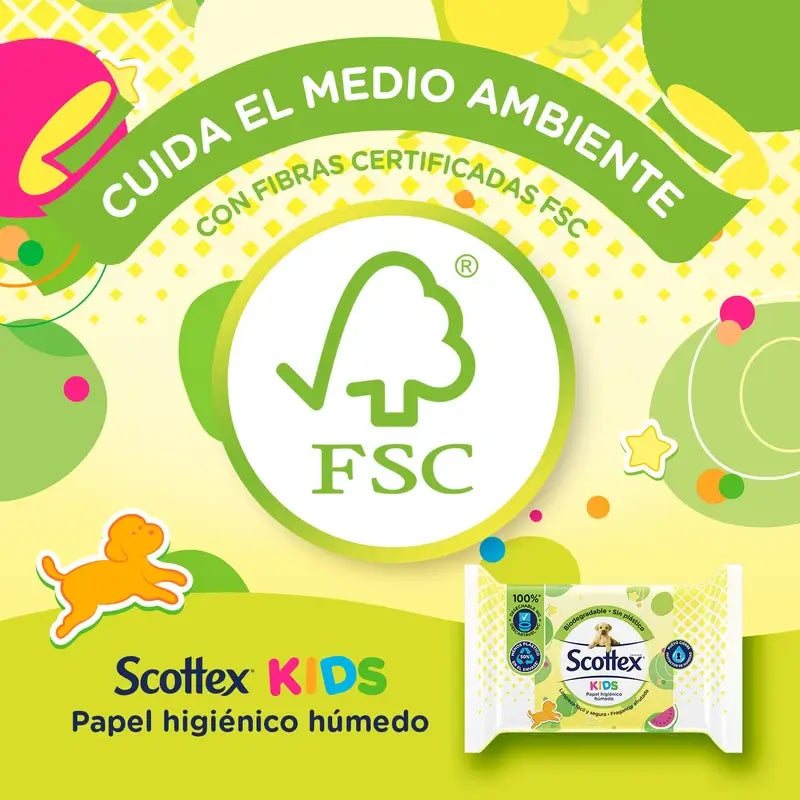 Scottex Junior carta igienica umida , 74 unità
