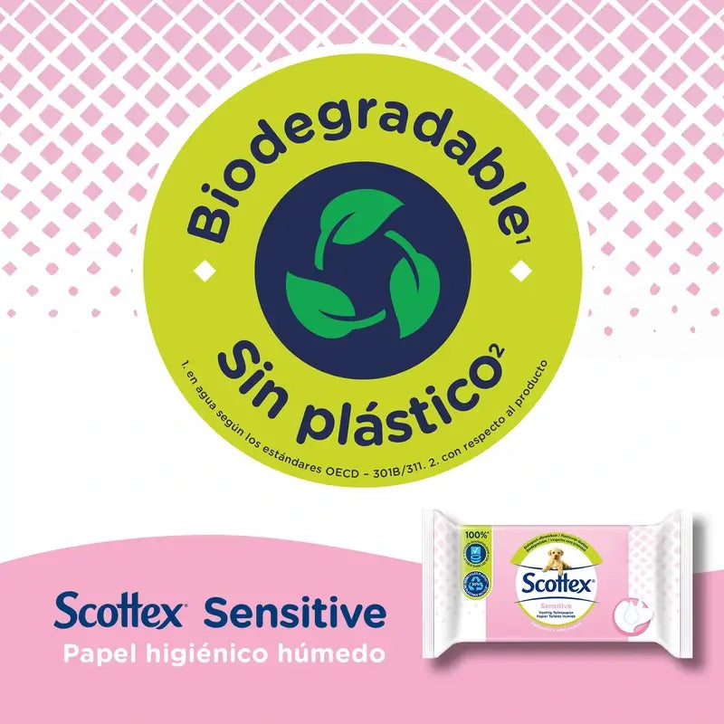 Carta igienica Scottex Sensitive Moist , 38 pezzi.