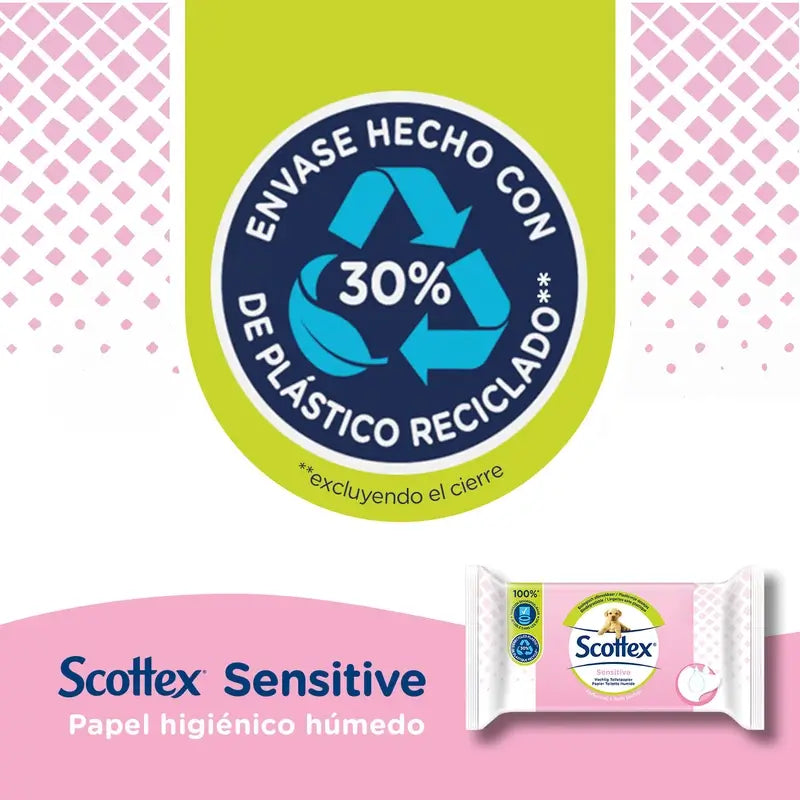 Carta igienica Scottex Sensitive Moist , 38 pezzi.