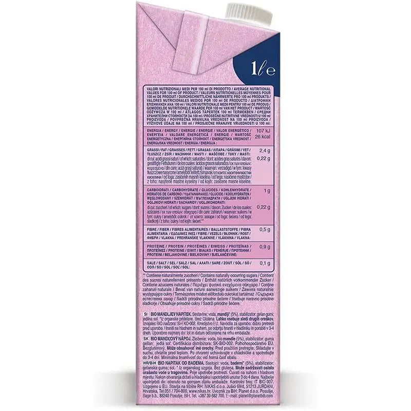 Scotti Bevanda alla Mandorla Vegetale non zuccherata 1L. Bio Sg